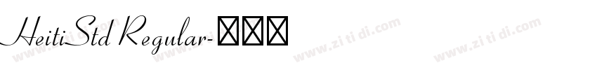 HeitiStd Regular字体转换